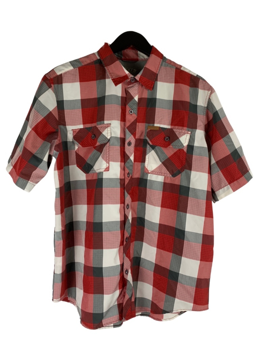 Orvis Performance Collection Plaid Short Sleeve Shirt L Gorpcore Preppy